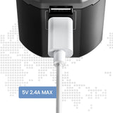 Lencent Universal AC Adapter With 2 USB Ports | Power Plug Converter (Black) - Travelupic