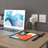 Lencent 4-in-1 UK Plug Adapter With 3 USB Ports | Power Plug Converter (White) - Travelupic