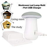 PlayaPlug 5-in-1 Multi-Function LED Mushroom Lamp Wireless Charger - Universal Power Adapters - Travelupic -