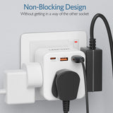Lencent Premium UK Plug Power Strip With Multiple AC Outlets And Fast USB Charging | Ultimate Multi-Device Hub - Travelupic
