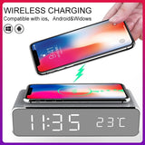 LED Alarm Clock Wireless Charger - Universal Power Adapters - Travelupic -
