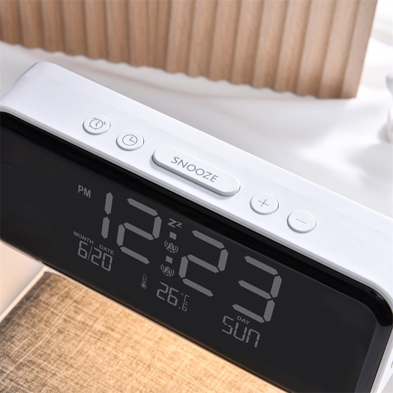 LumiCharge Wireless Charging Alarm Clock - Universal Power Adapters - Travelupic -