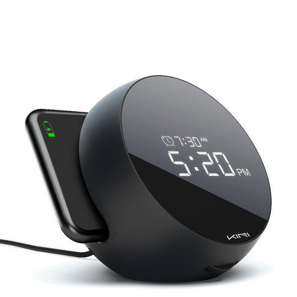 LumiTok LED Wireless Charging Alarm Clock - Universal Power Adapters - Travelupic -