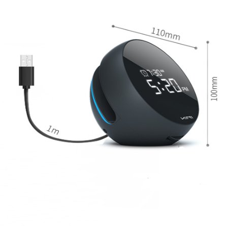 LumiTok LED Wireless Charging Alarm Clock - Universal Power Adapters - Travelupic -
