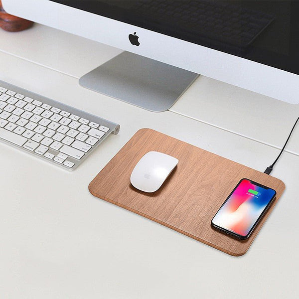 Rectangular Wooden Wireless Charger - Universal Power Adapters - Travelupic -