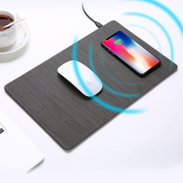 TrazorTouch Wireless Charging Leather Mouse Pad - Universal Power Adapters - Travelupic -